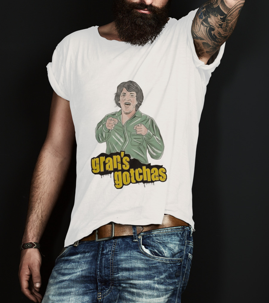 Gran's Gotchas Chris Lilley Angry Boys Character Shushing T-Shirt