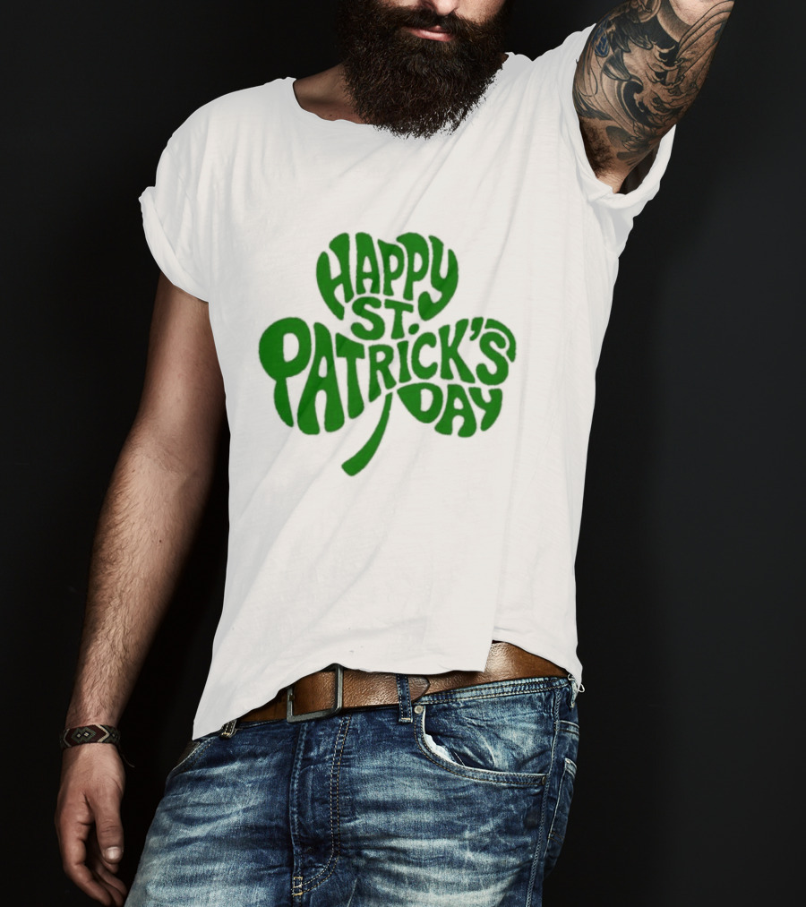 Happy St. Patrick's Day Green Clover Shamrock Celebration T-Shirt