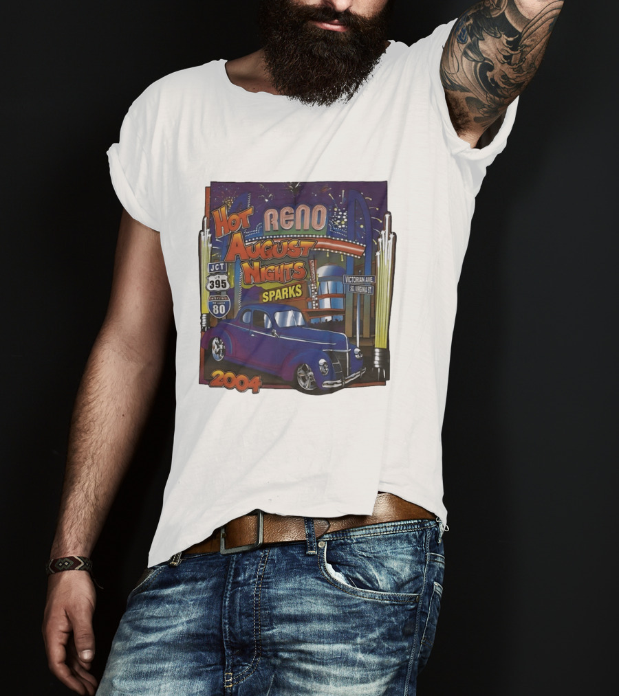 Hot August Nights Reno Sparks 2004 Classic Car Show Interstate 395 Victorian Avenue T-Shirt