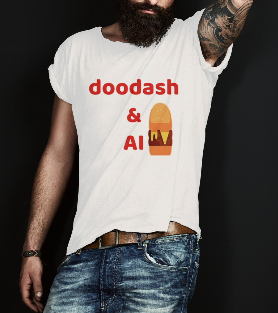 Doodash AI Burger Fast Food Delivery T-Shirt