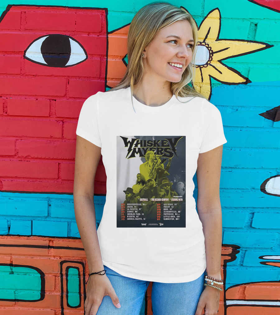 Whiskey Myers 2026 Tour North America Dates With Southall And The Record Company T-Shirt