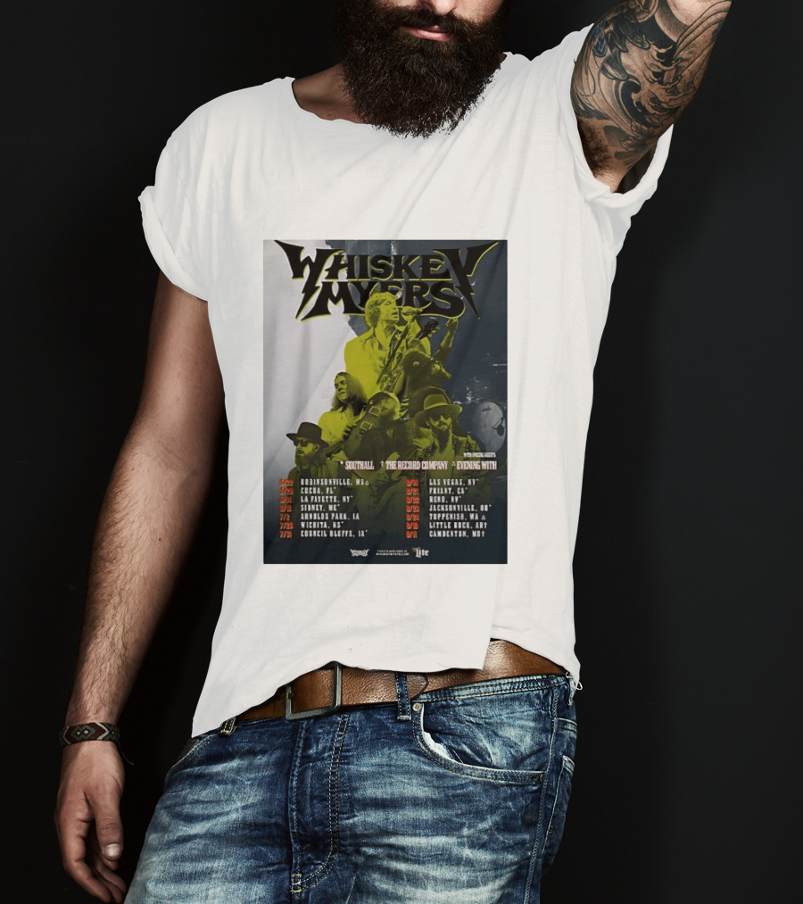 Whiskey Myers 2026 Tour North America Dates With Southall And The Record Company T-Shirt