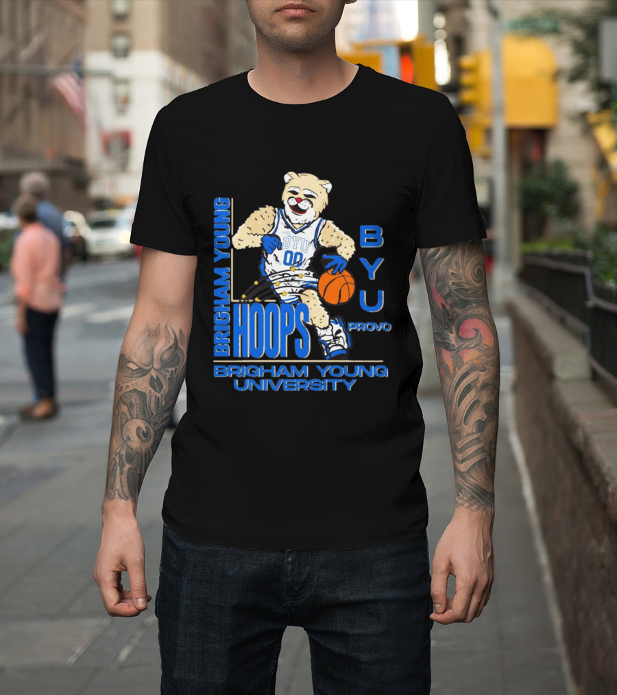 Brigham Young University Hoops BYU Provo Basketball Bear T-Shirt