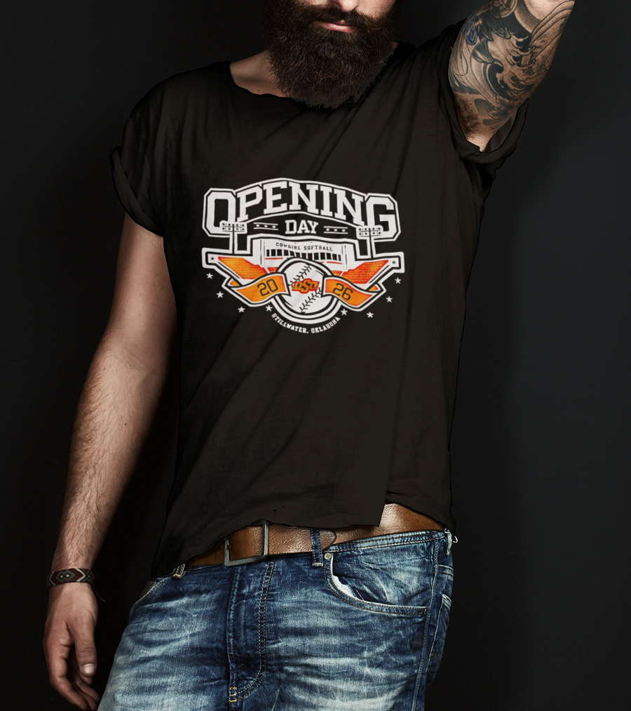 Opening Day 2026 Little League Osu Cowgirl Softball Pistol Pete T-Shirt