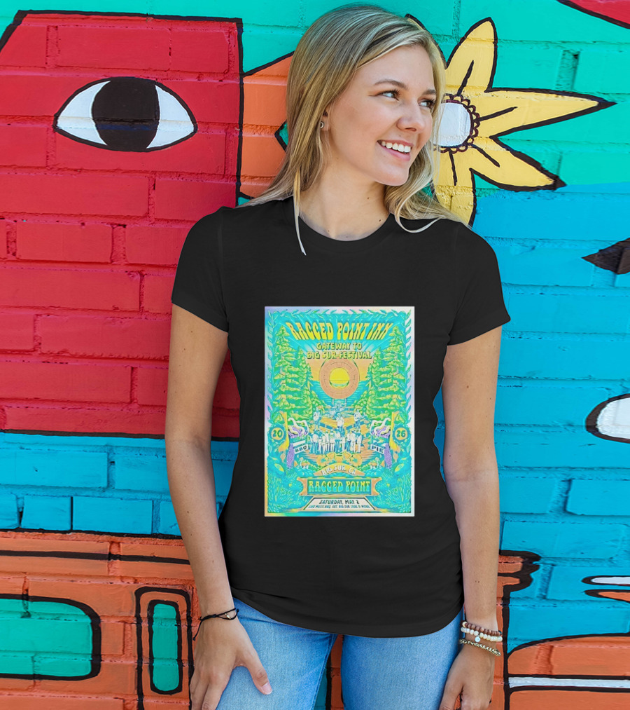 Ragged Point Inn Gateway To Big Sur Festival BBQ Pie Live Music Big Sur CA May 2 2026 T-Shirt