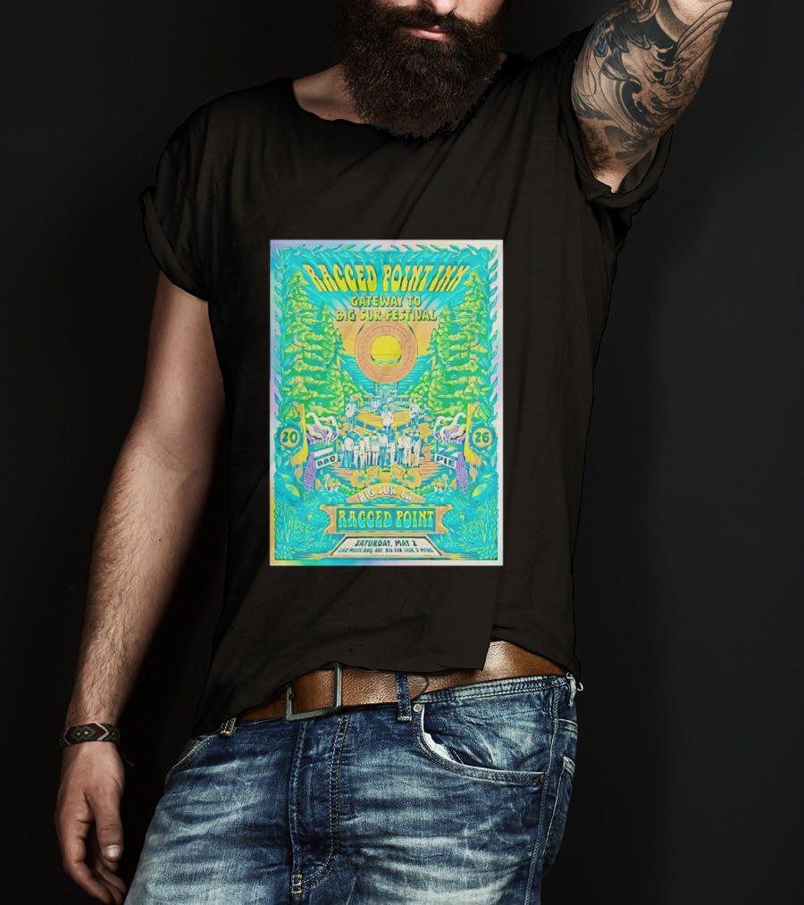 Ragged Point Inn Gateway To Big Sur Festival BBQ Pie Live Music Big Sur CA May 2 2026 T-Shirt