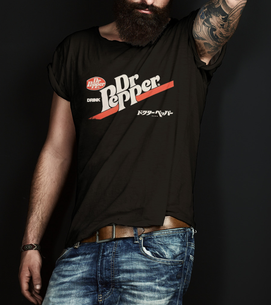 Dr Pepper Drink Japanese Katakana 70s T-Shirt