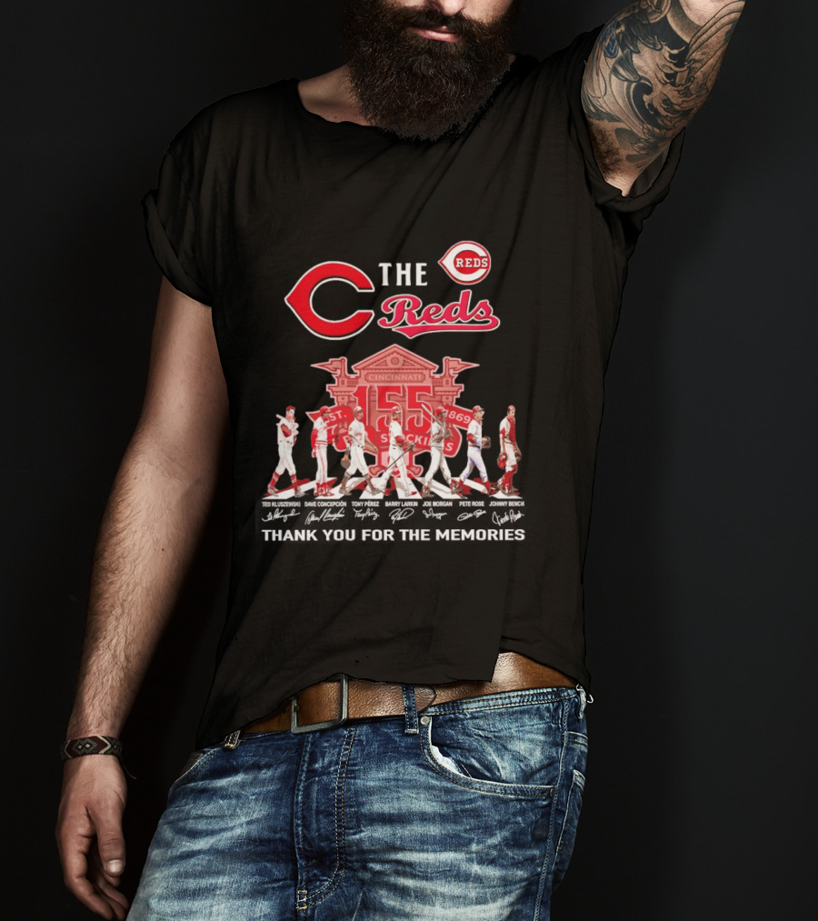 Cincinnati Reds Abbey Road 150th Anniversary Thank You For The Memories T-Shirt