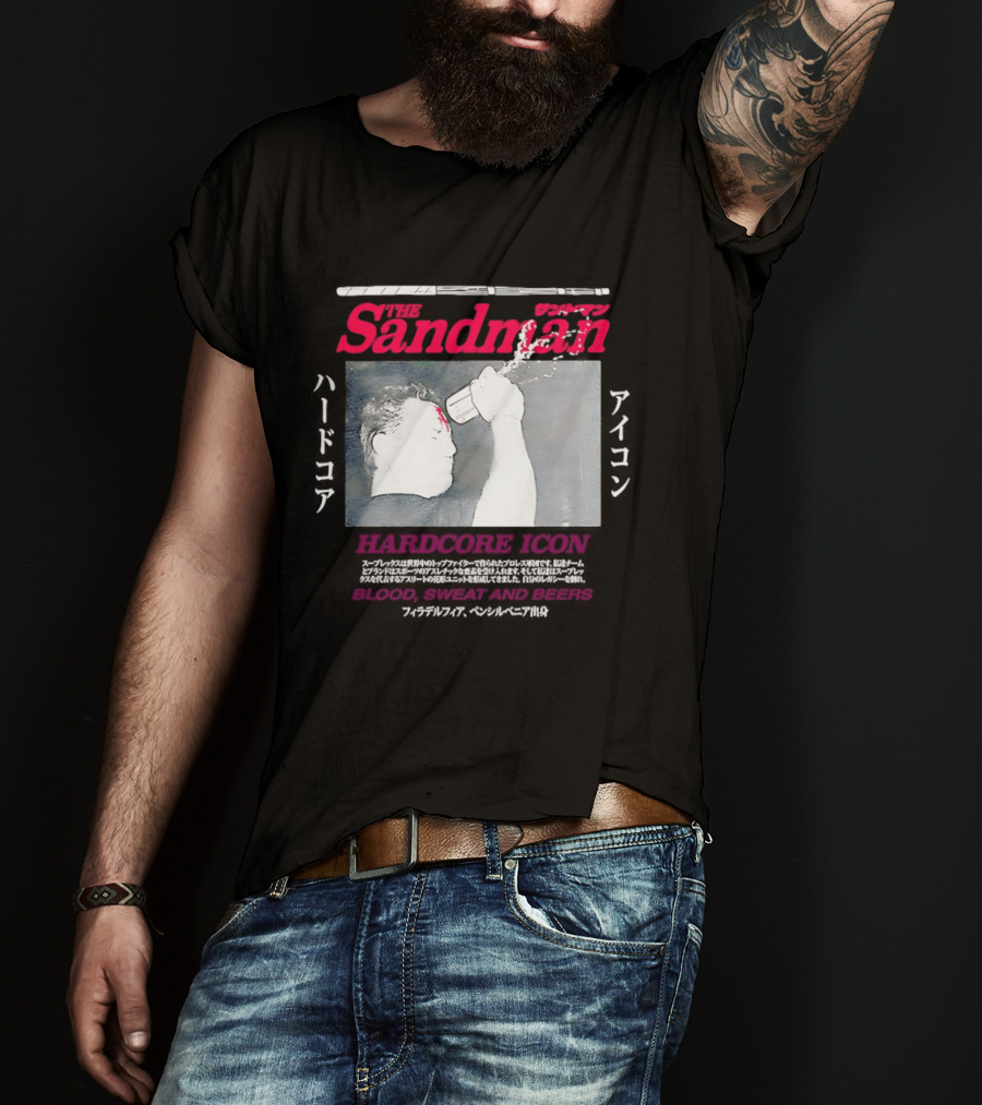 The Sandman Hardcore Icon Blood Sweat And Beers T-Shirt