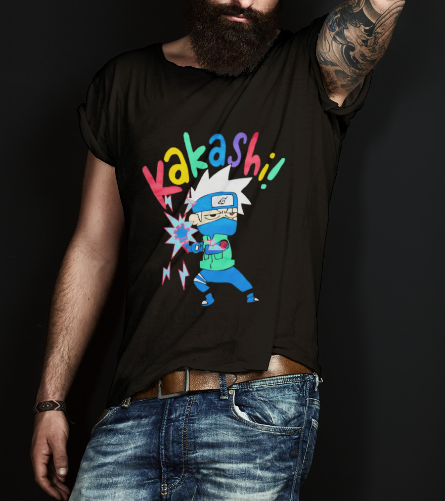 Kakashi Hatake Naruto Colorful Chibi T-Shirt