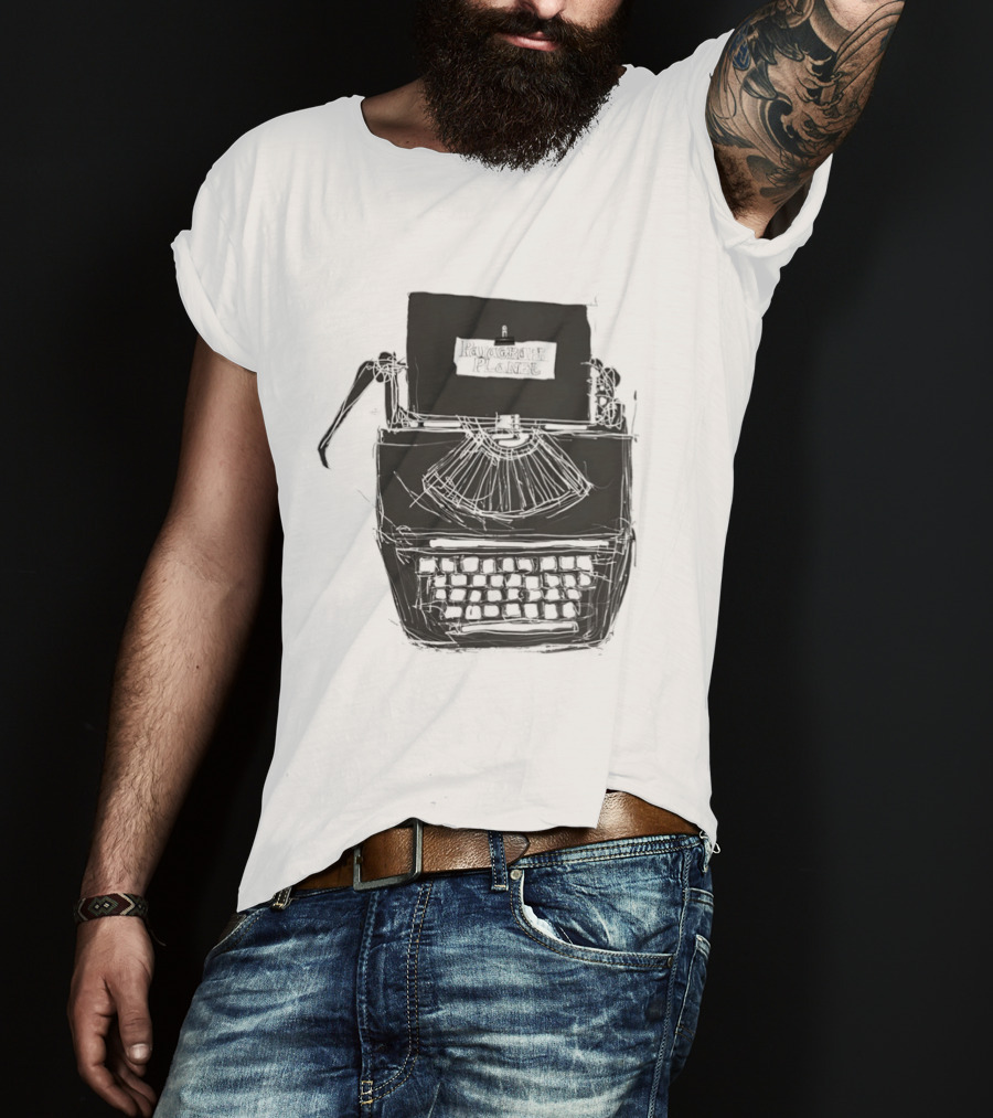 Typewriter Paragraph Planet Book Lovers Novelists Retro Writer Aesthetic T-Shirt
