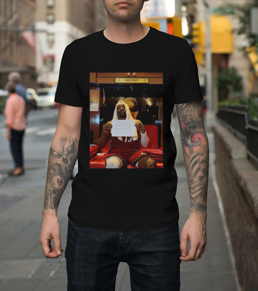 Bam Adebayo 83 Points Locker Room Celebration Passing Kobe Bryant NBA History T-Shirt