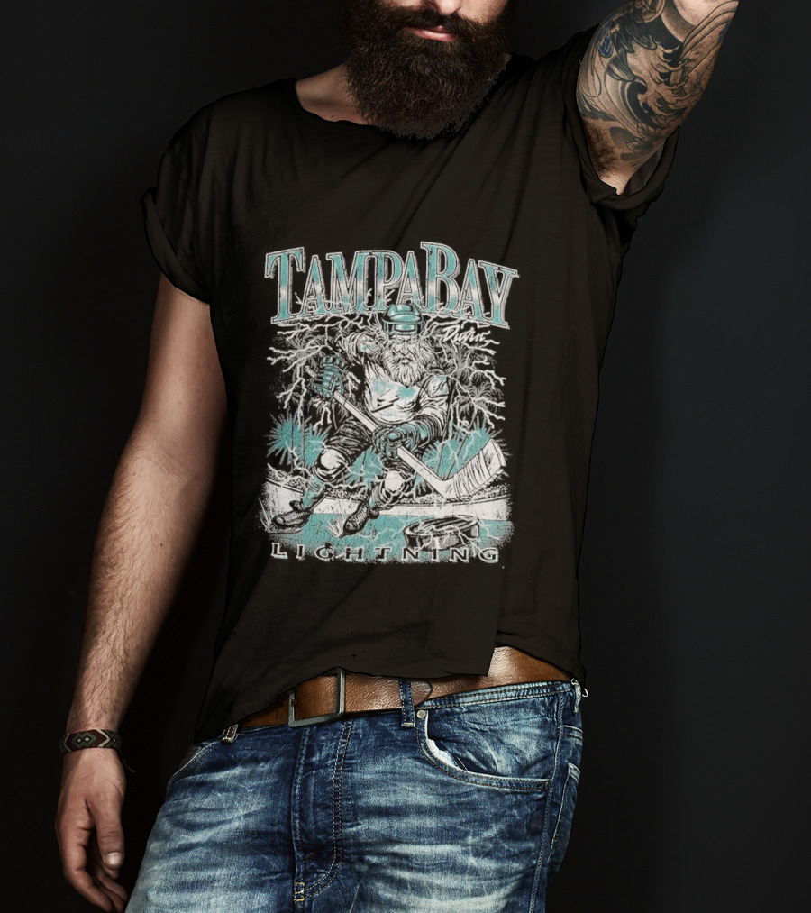 Tampa Bay Lightning X Duvin Special Edition Wild Electric Creature Collaboration T-Shirt
