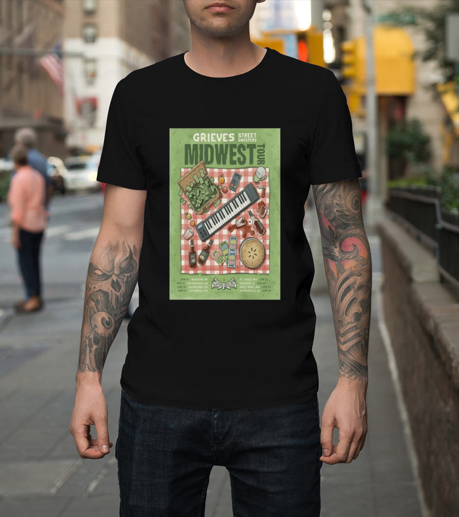 Grieves Midwest Tour Street Sweepers Storm Records 2026 Keyboard Picnic T-Shirt