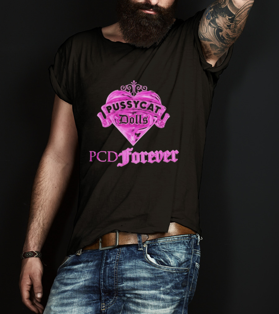 Pussycat Dolls PCD Forever Pink Heart T-Shirt