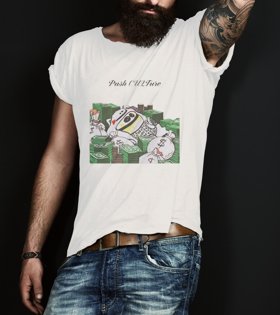 Push CU2Ture Among Us Character Surrounded By Money And Stacks T-Shirt