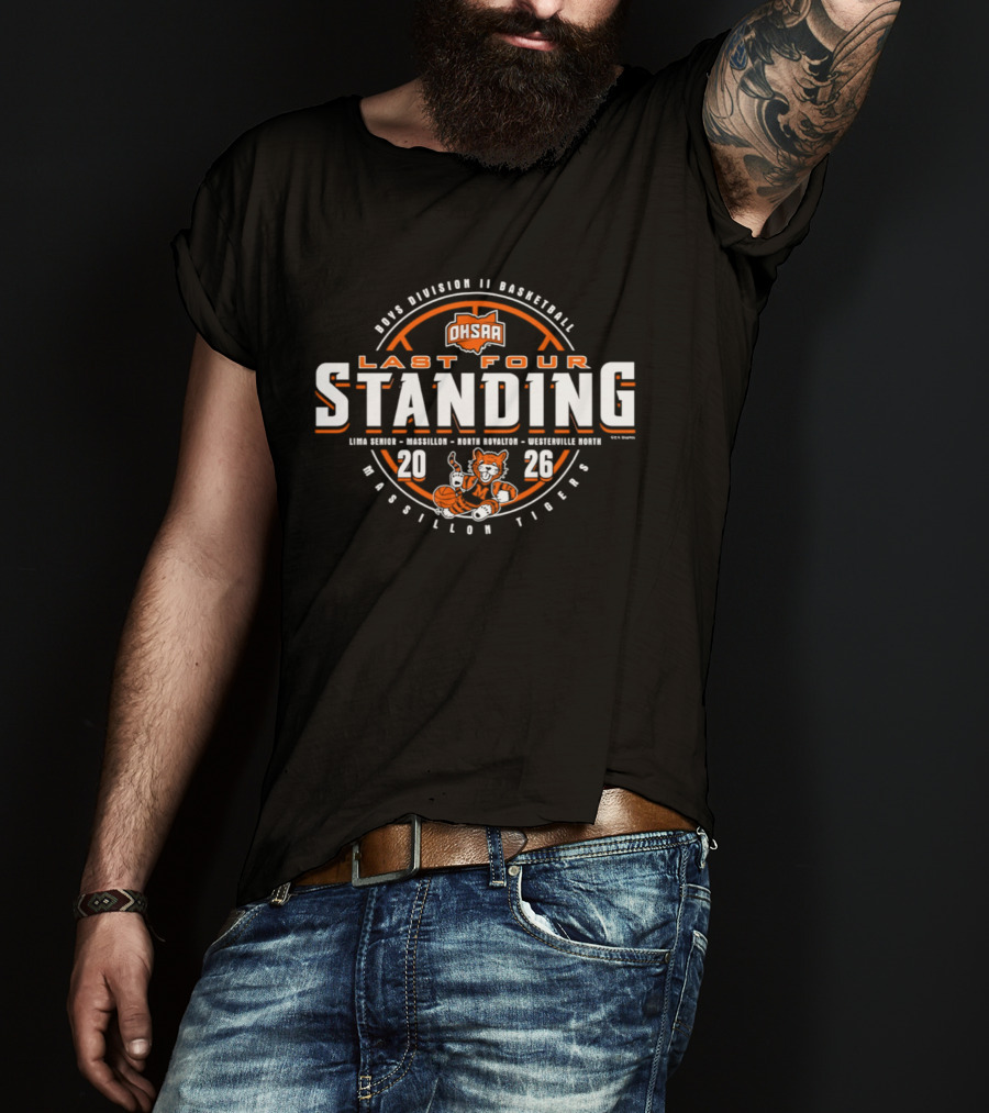 2026 OHSAA Boys Division II Basketball Last Four Standing Massillon Tigers T-Shirt