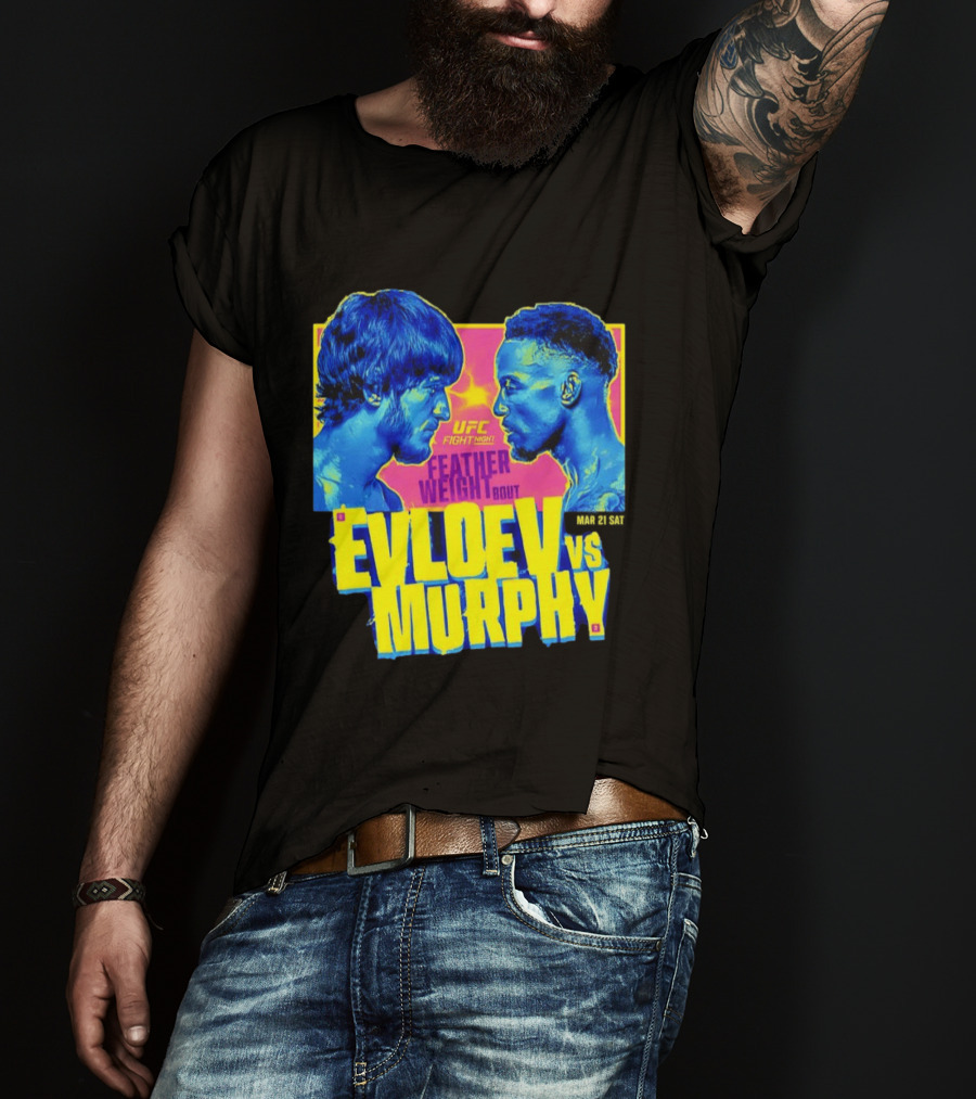 UFC Fight Night Featherweight Bout Evloev Vs Murphy 2026 Match Up T-Shirt