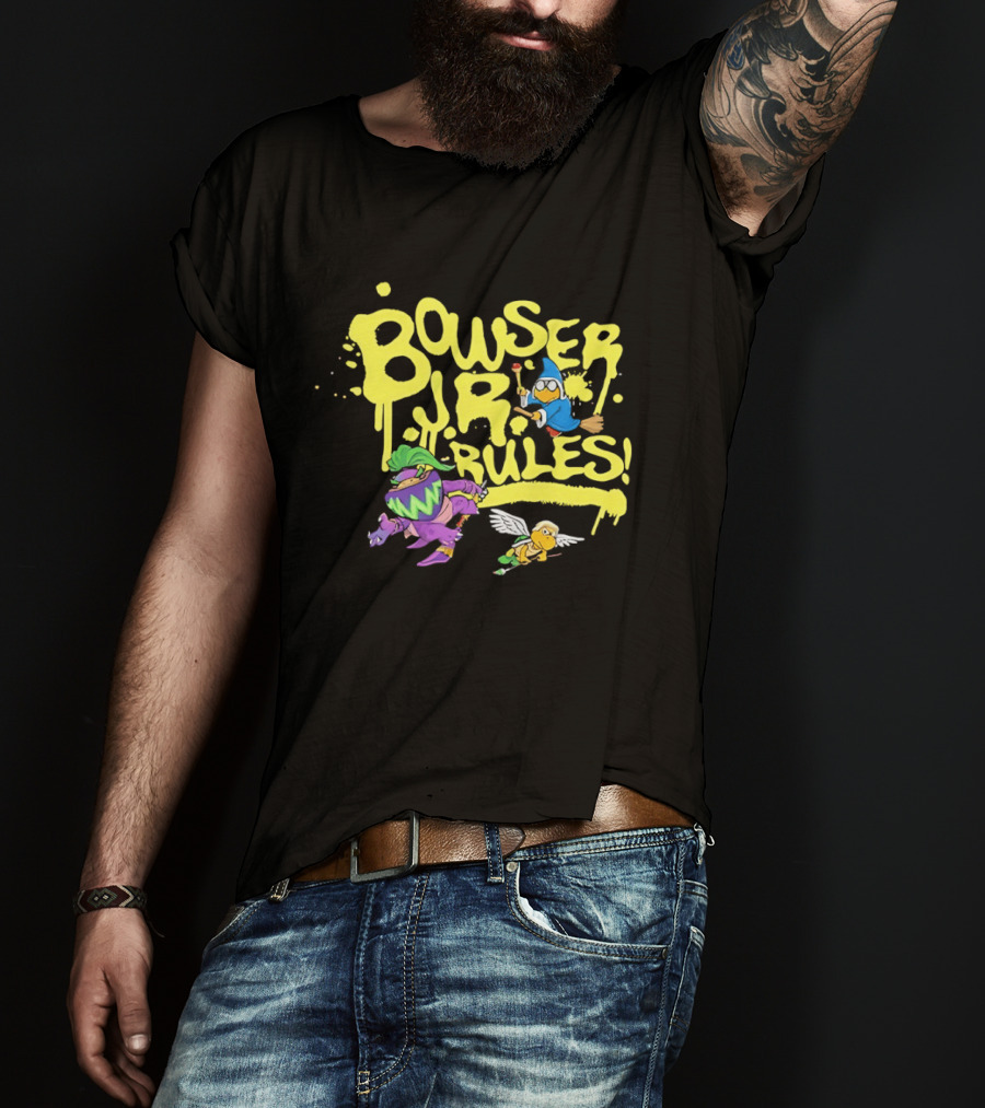 Bowser Jr Kamek And Paratroopa Bowser Jr Rules Mario Gaming Characters T-Shirt