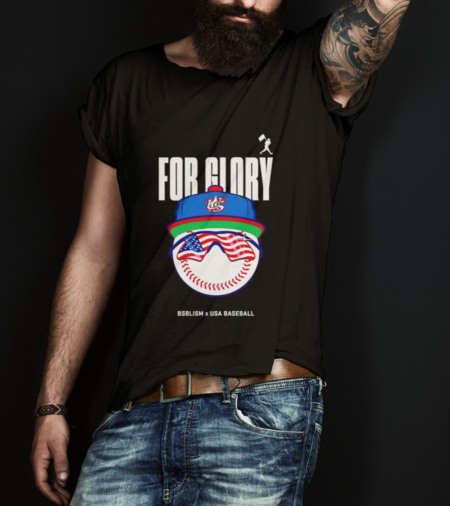 FOR GLORY Baseballism X USA Baseball American Flag Cap Sunglasses Baseball T-Shirt