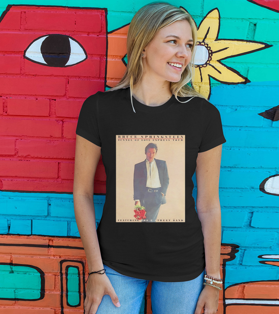 Bruce Springsteen Tunnel Of Love Express Tour Featuring The E Street Band 80s Vintage Rock Music Memorabilia T-Shirt