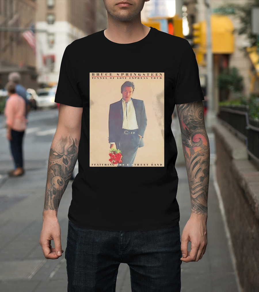 Bruce Springsteen Tunnel Of Love Express Tour Featuring The E Street Band 80s Vintage Rock Music Memorabilia T-Shirt