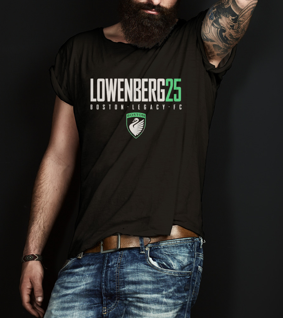 Lowenberg25 Boston Legacy FC Sophia Lowenberg Crest Swan T-Shirt