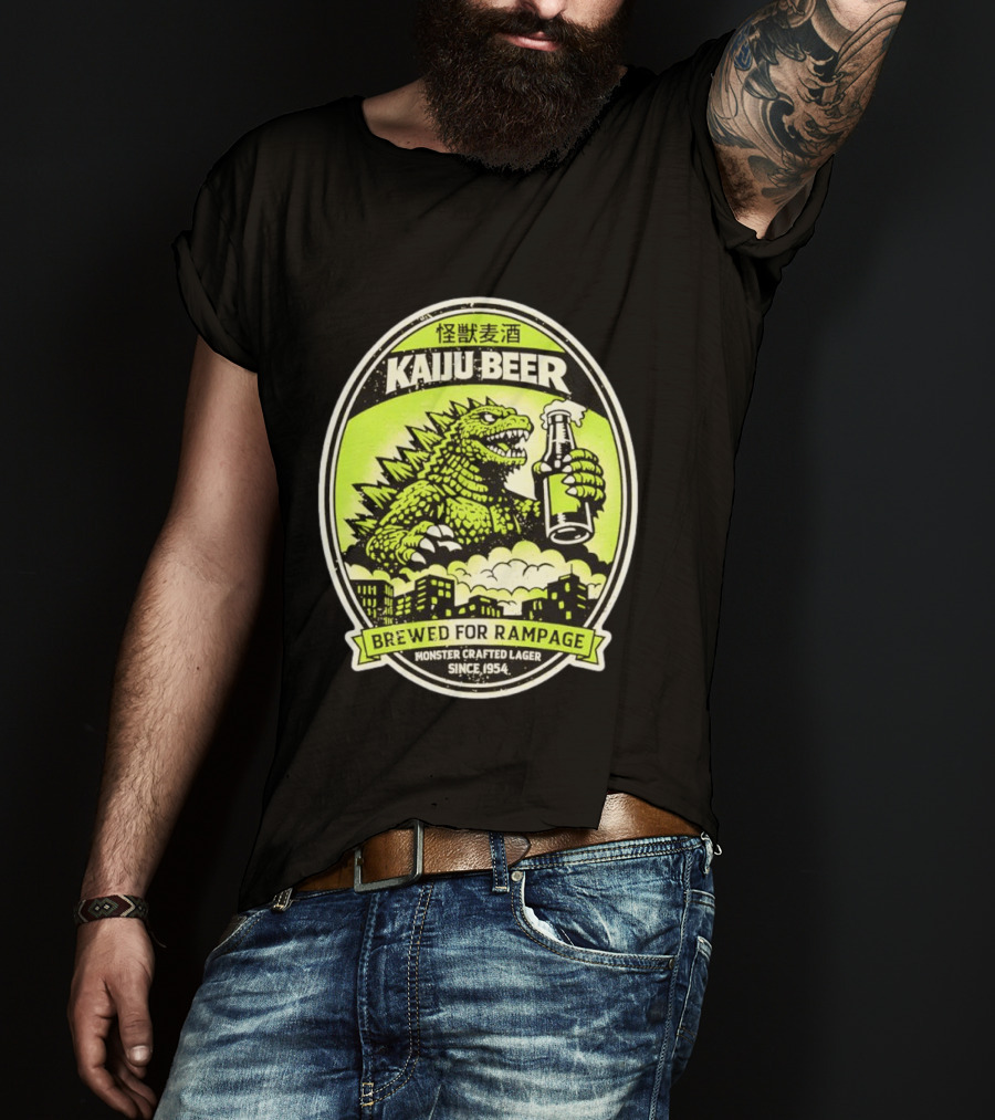 Kaiju Beer Brewed For Rampage Monster Crafted Lager Since 1954 T-Shirt