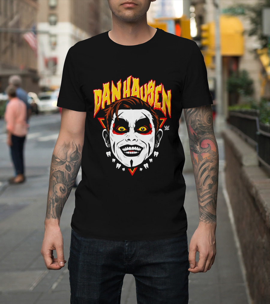 Danhausen WWE Big Head Yellow Eyes Face Paint T-Shirt