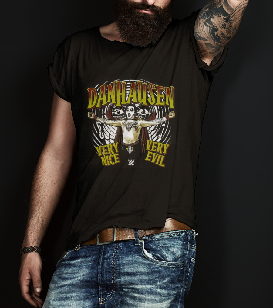 Danhausen WWE Very Nice Very Evil Hypnosis Yellow Red T-Shirt
