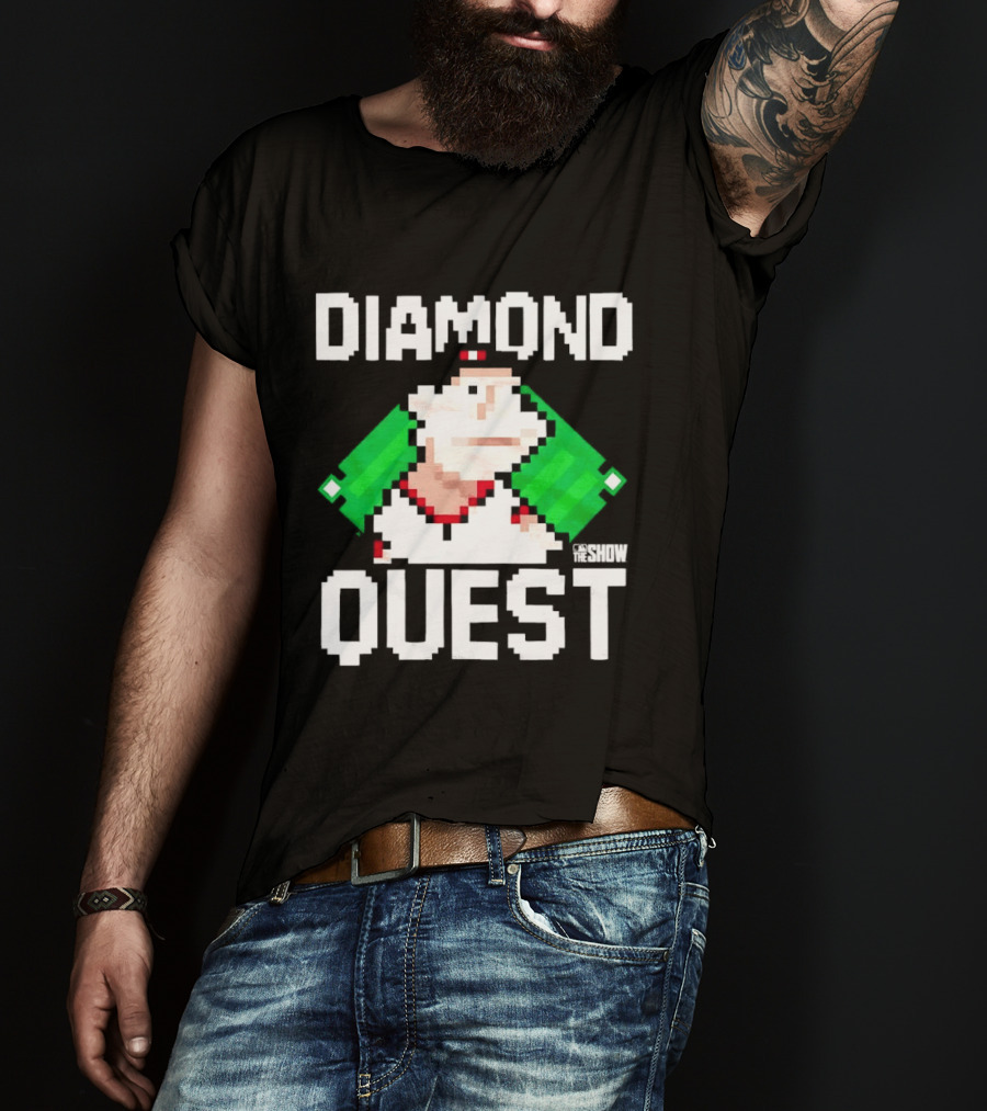 MLB The Show Diamond Quest Pixelated Baseball Adventure T-Shirt