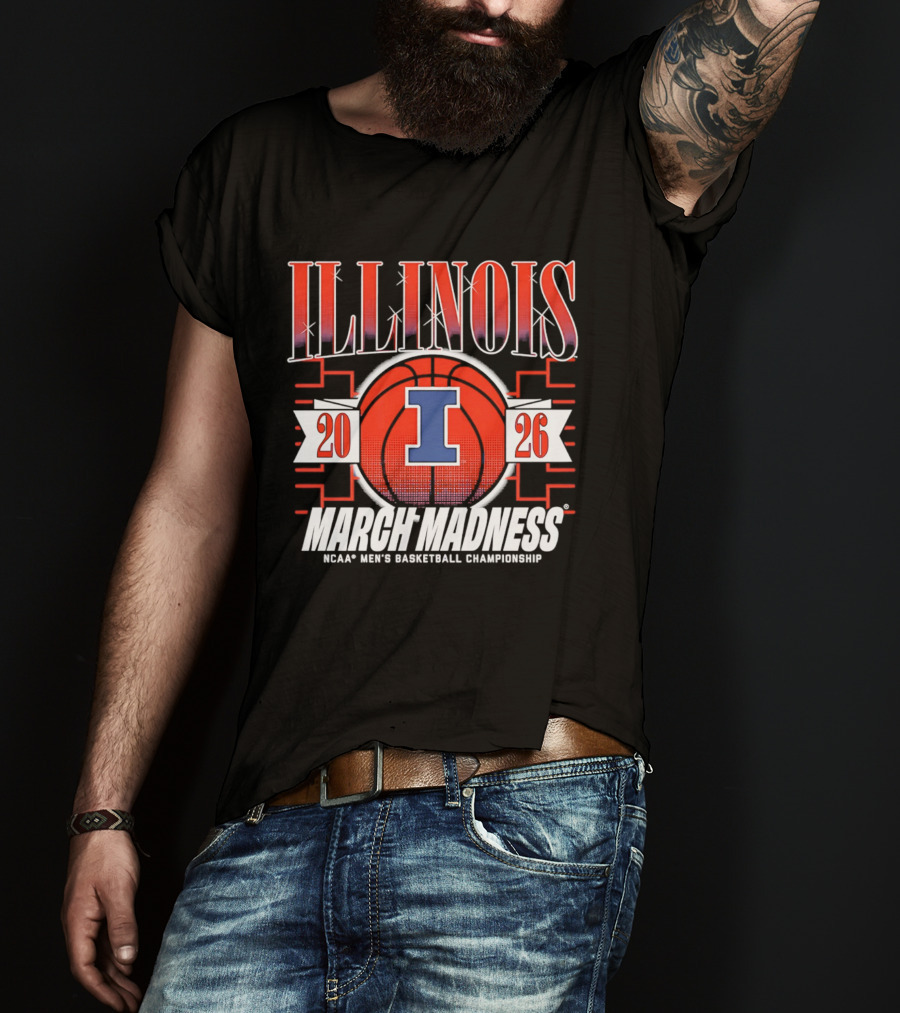 Illinois Fighting Illini 2026 NCAA Men's Basketball March Madness Championship T-Shirt
