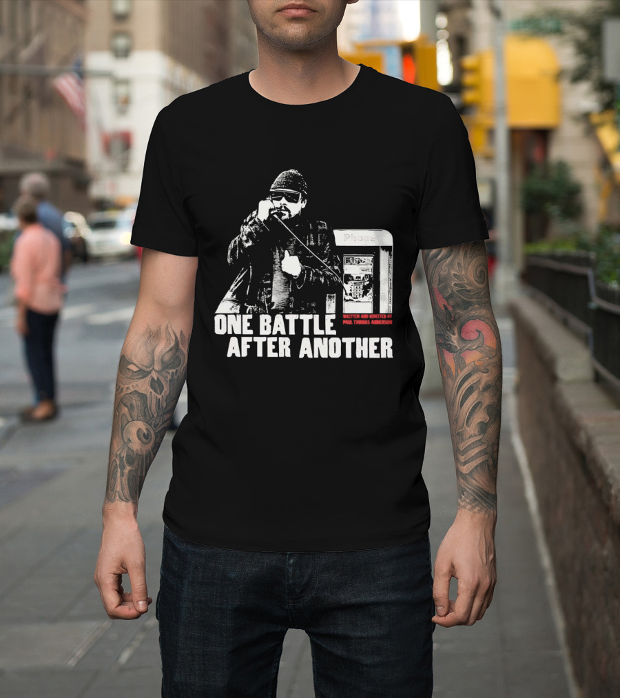 One Battle After Another Phone Booth Action T-Shirt