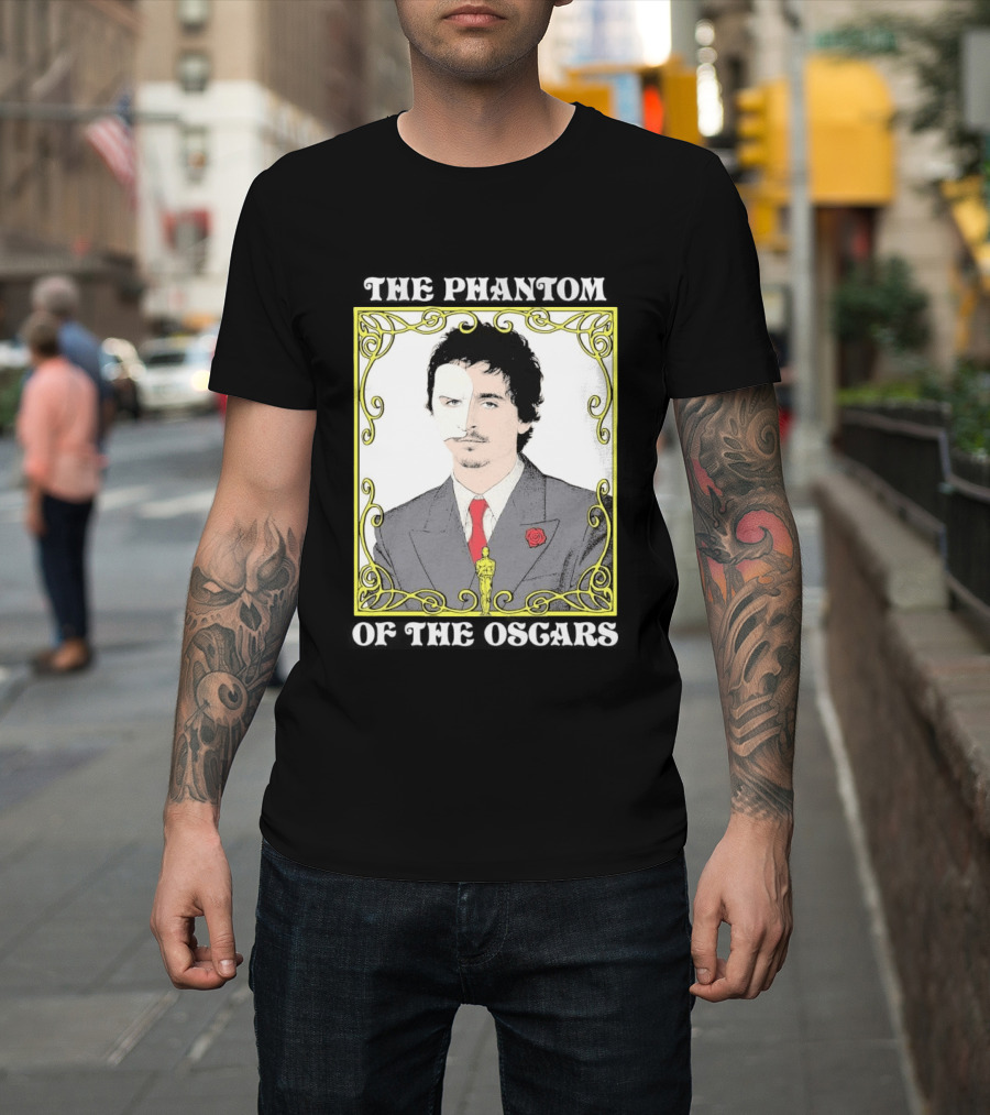 The Phantom Of The Awards Mask Suit Rose Oscar T-Shirt