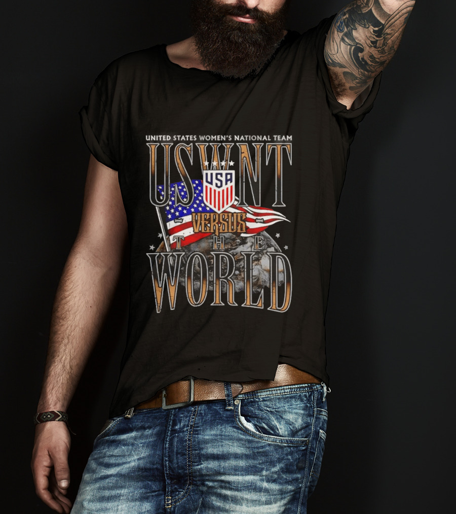 USWNT USA Versus The World Flag T-Shirt