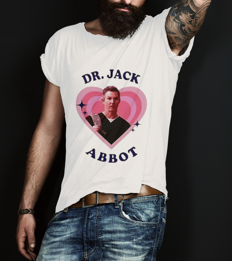 Dr. Jack Abbot Heart Retro Style Pink And Blue T-Shirt