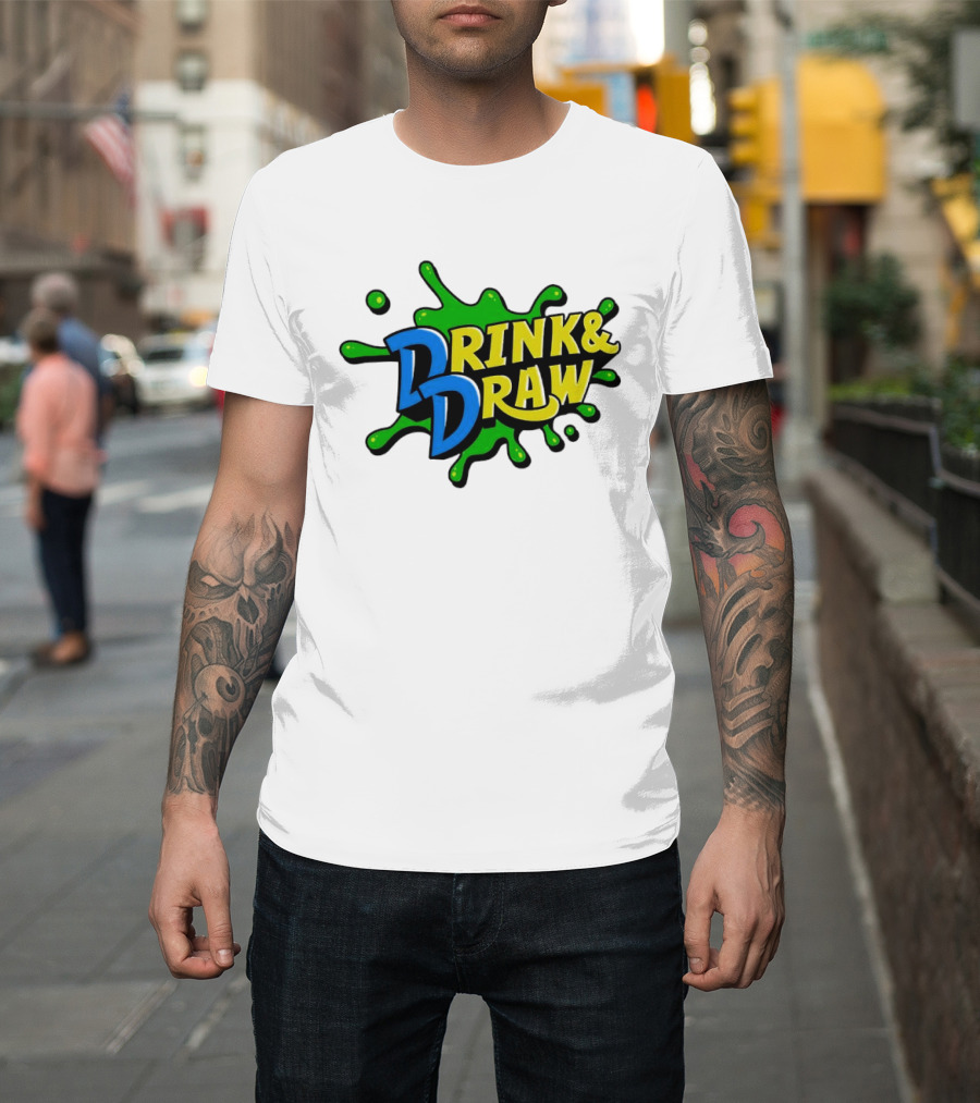 Drink And Draw Splatter Art Event T-Shirt