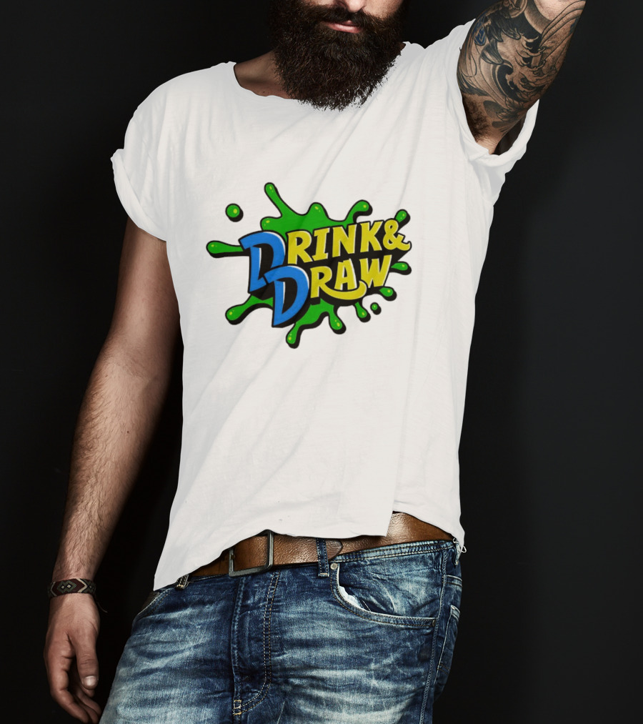 Drink And Draw Splatter Art Event T-Shirt