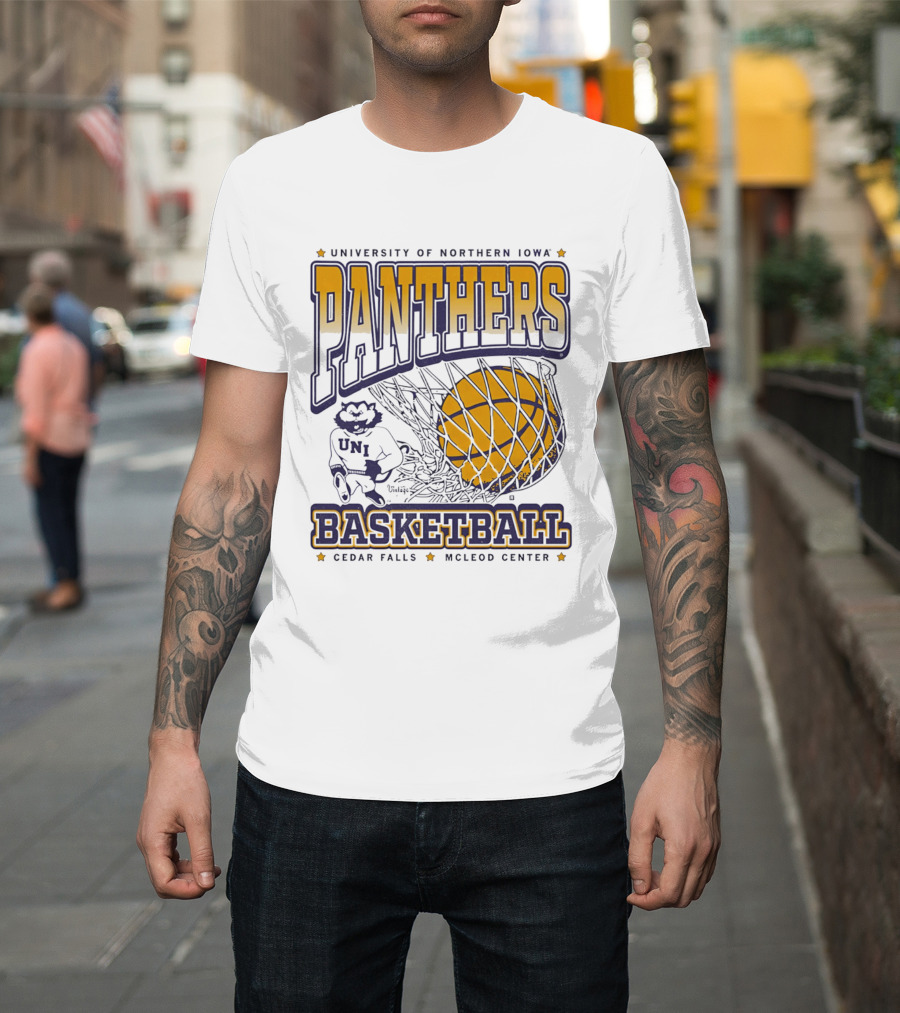 University Of Northern Iowa Panthers Basketball Cedar Falls McLeod Center UNI Panthers T-Shirt