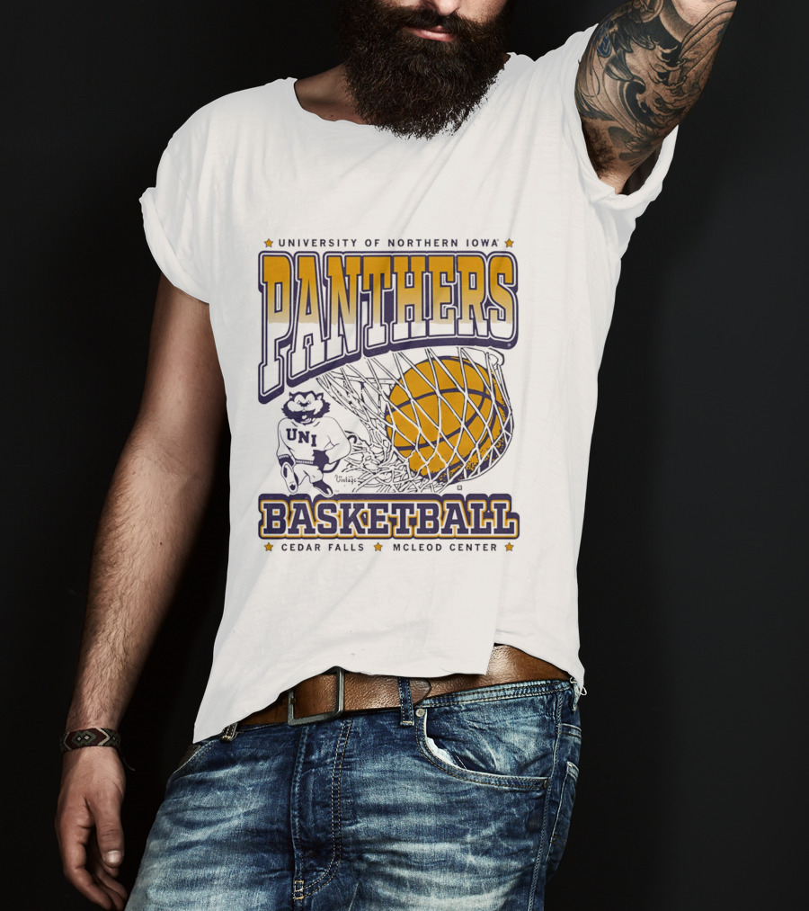 University Of Northern Iowa Panthers Basketball Cedar Falls McLeod Center UNI Panthers T-Shirt