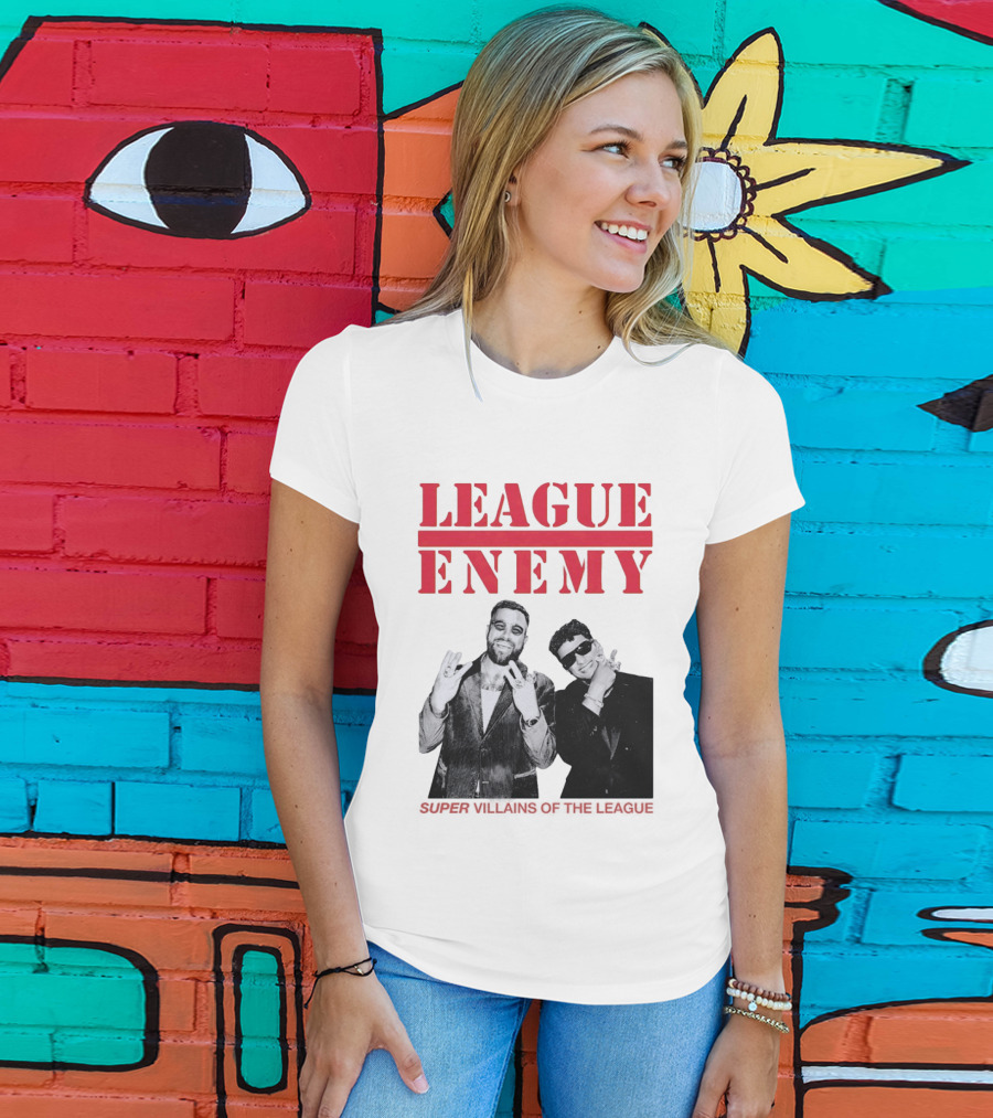League Enemy Super Villains Of The League Patrick Mahomes Travis Kelce T-Shirt