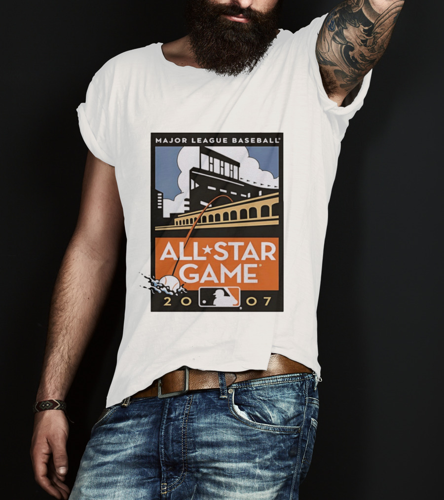 Major League Baseball All Star Game 2007 Stadium Illustrations T-Shirt