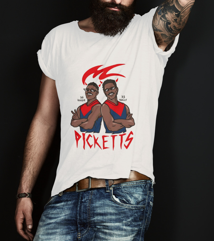 Melbourne Demons 36 Kozzie 33 Trelly Picketts AFL T-Shirt