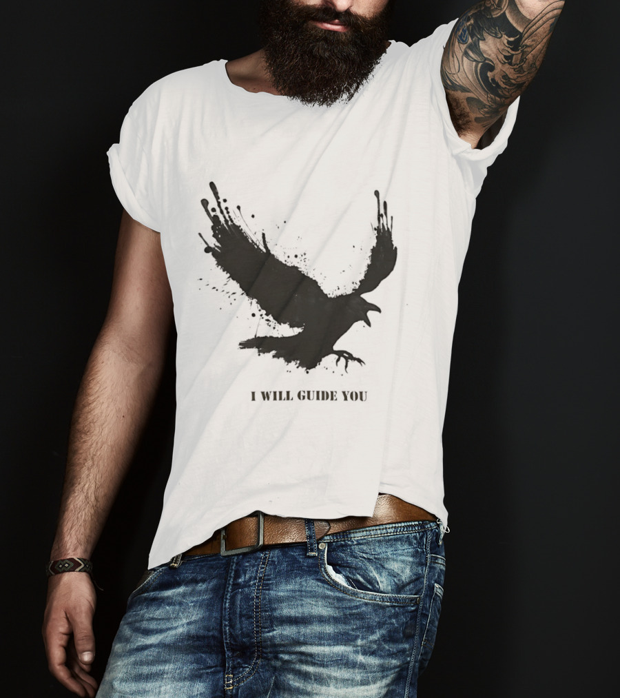 Raven I Will Guide You Splatter T-Shirt
