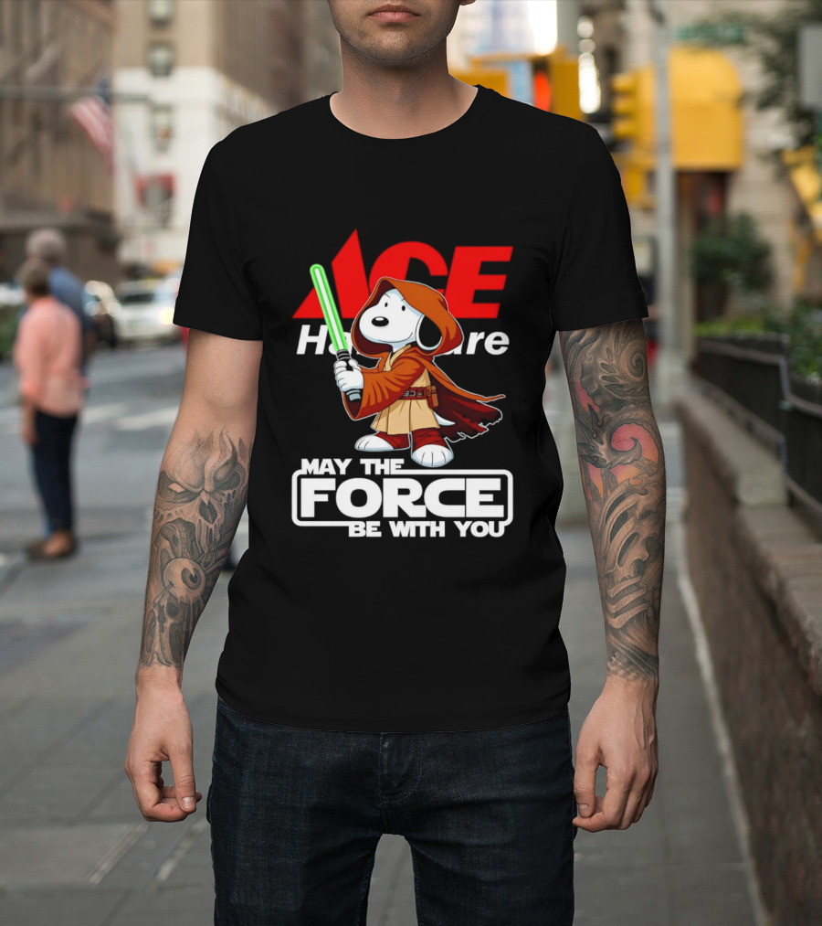 ACE Hardware May The Force Be With You Snoopy Star Wars T-Shirt