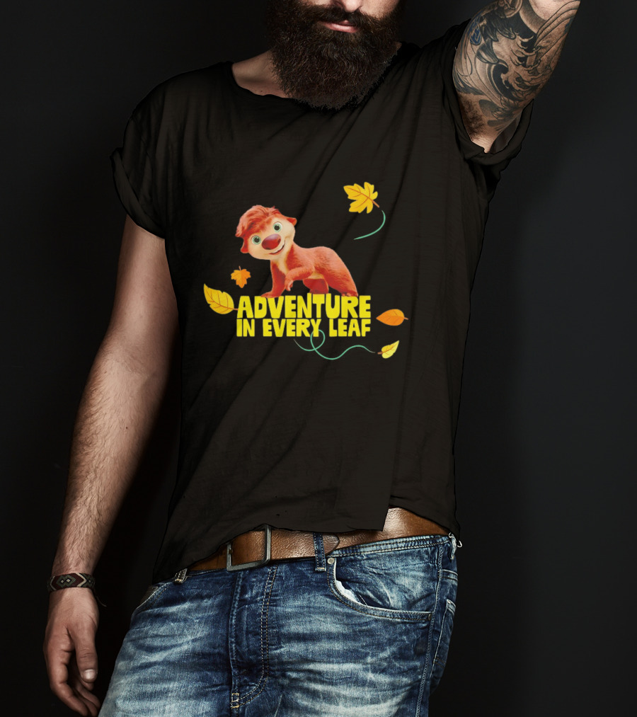 Adventure In Every Leaf Sid The Sloth Character With Autumn Leaves T-Shirt