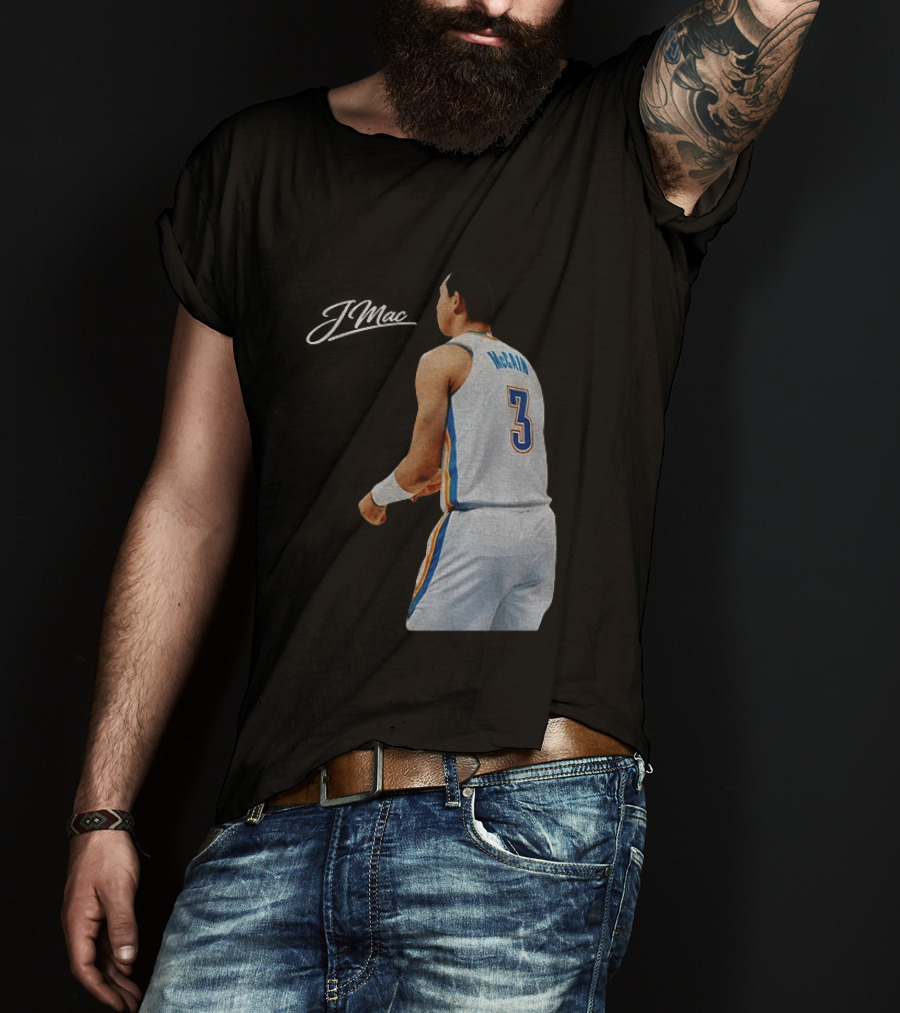 Jared McCain Oklahoma City Thunder Basketball NBA Number 3 Jersey T-Shirt