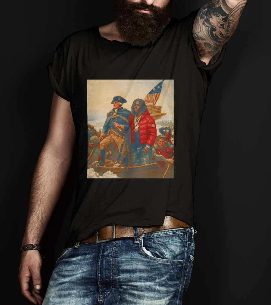 Washington Crossing The Delaware With Chief Keef Collaboration T-Shirt