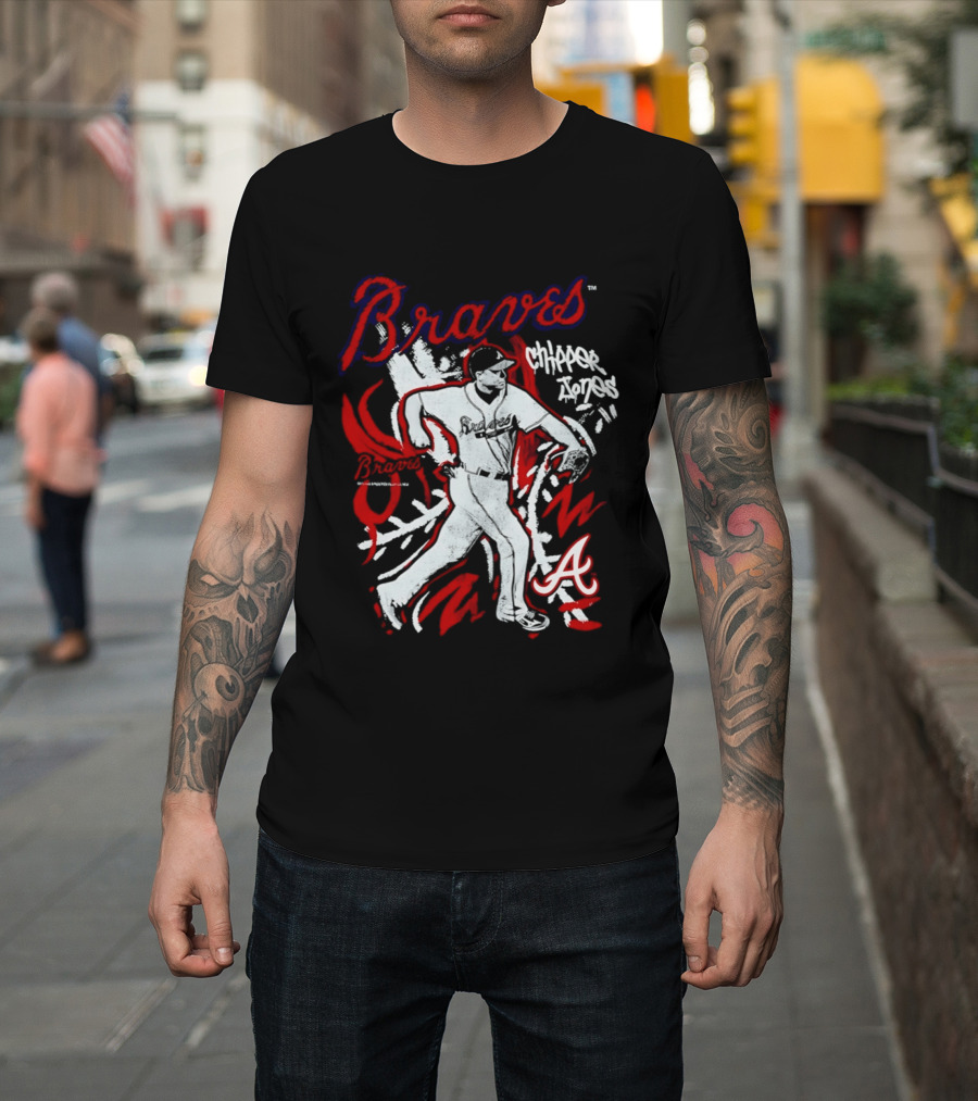 Atlanta Braves Chipper Jones Chalked Up Player T-Shirt
