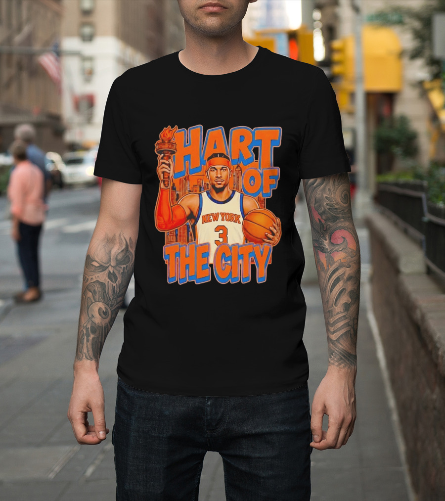 New York Knicks Josh Hart Of The City Basketball Torch Player T-Shirt